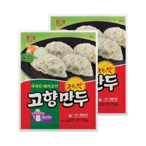 고향만두 1.2kg 2봉, 2개