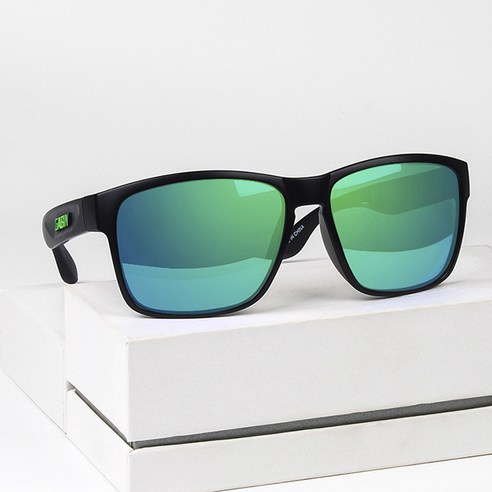 스타일호른 가빈 베이직 편광 선글라스 G20 남녀공용 자외선차단 안정적인 아시안핏, C06 + 블랙 + 그린미러