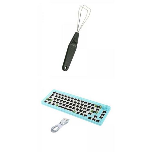 TM680 키보드 키트 블루 + 키 캡 풀러, 설명한대로, 설명한대로, 설명 된대로 +