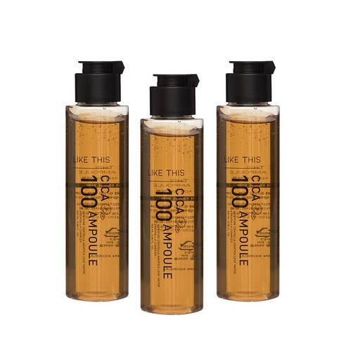 LIKE THIS 피부 자생력 강화 병풀 피부진정 케어 시카 100 원액 앰플, 100ml, 3개
