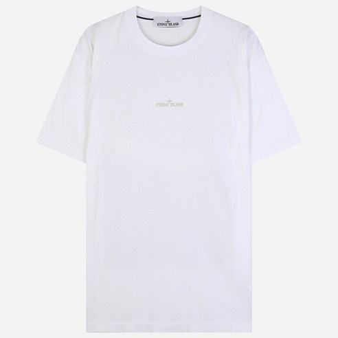 스톤아일랜드 24SS 80152RC89 V0001 원 프린트 화이트 반팔 티셔츠 스톤아일랜드반팔 스톤아일랜드 24SS 80152RC89 V0001 원 프린트 화이트 반팔 티셔츠 스톤아일랜드반팔
