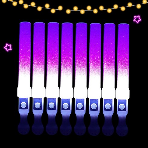 LED 막대 응원봉 야광봉, 8개, 보라색