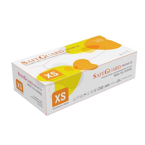 세이프가드 의료용 라텍스장갑, 100매, 손작은여성용XS