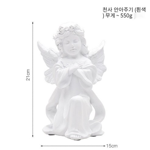북유럽 천사 크리 에이 티브 미니 큐피드 공예 날개 장식 창 소품, 천사 손 장식품 (흰색), 하나