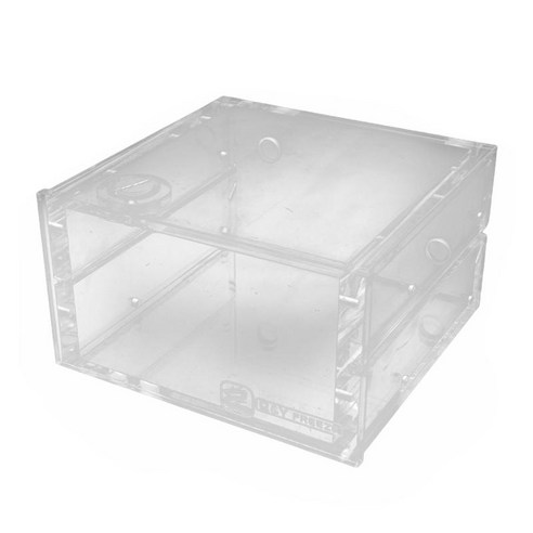 물 냉각 탱크 물 탱크 Gqsx-Y3 이중 광학 드라이브 1.25L CPU 냉각 시스템 PC 컴퓨터 데스크탑 PC CPU 드라이버용, 144x142x83mm, 투명한, 플라스틱