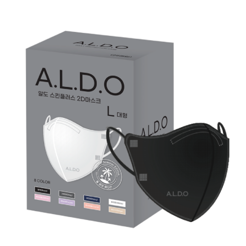 알도 ALDO 새부리형 어른용 대형 여름용 컬러마스크 25매, 25개입, 1개, 블랙