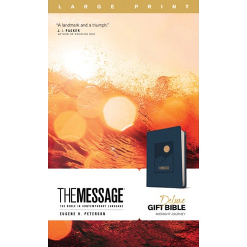 The Message Deluxe Gift Bible Large Print (Leather-Look Navy): The Bible in Contemporary Language Imitation Leather, NavPress Publishing Group, English, 9781641582537