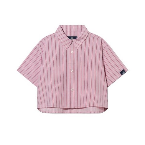 오아이오아이컬렉션 핑크 스트라이프 커시브 로고 셔츠 
셔츠