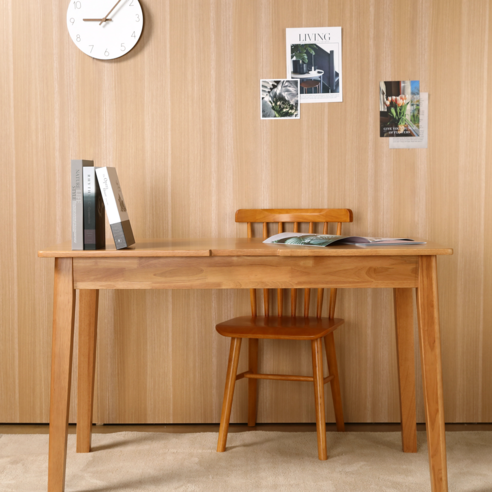 엄마가구 플레인 고무나무 원목 책상 – 자연의 아름다움을 담은 작품 원목컴퓨터책상