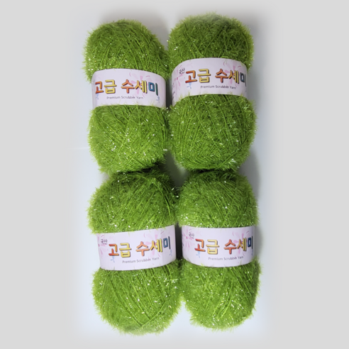울클럽 별꽃수세미 만들기 DIY 고급수세미실 80g 4볼세트 (총 320g), 161그린카키, 1개