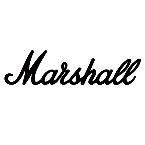 마샬 스피커 로고 스티커, 소, 실버