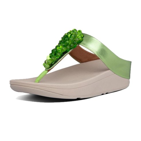 핏플랍 피노 시퀸 토포스트 라임그린 여성