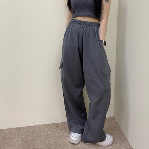 VANANA2 국내제작 여성용 카고 트레이닝 포켓 롱와이드팬츠 20,990원 할인가격 배송료 무료 평점 4.5/5