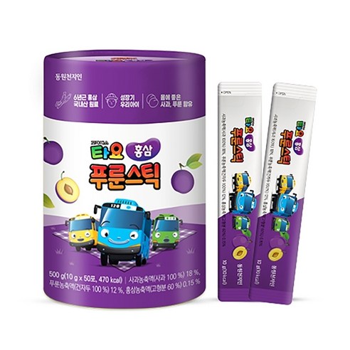 천지인 타요 홍삼 푸룬스틱 50p, 500g, 1개