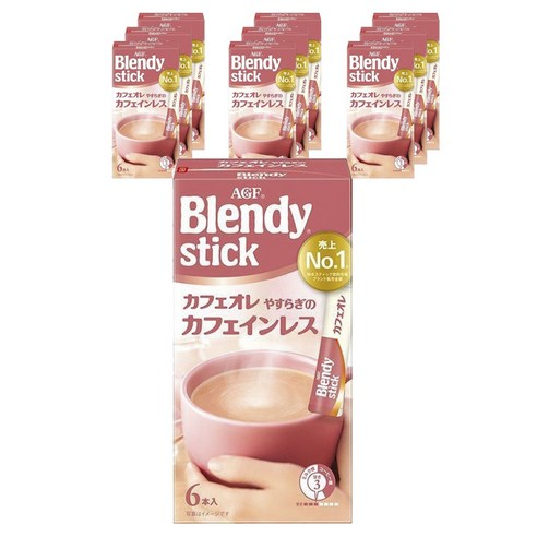블렌디 스틱 카레 라떼 카페인프리, 10개, 6개입