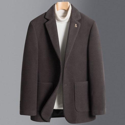 양모외투 중장형 코트 캐주얼 비즈니스 남성 모직 코트 추동 겨울옷