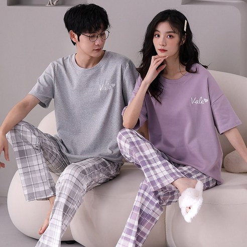 NUNUHANA달콤한 라운드넥 커플잠옷 3507