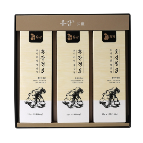 홍강청에스스틱/아이도 맛있게 먹는 생강청/특허기술로 만든 프리미엄 생강청, 12g, 36개입, 2개