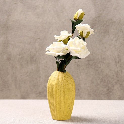 DFMEI 꽃병. 화병.Vase.--꽃병 도자기 모던 심플 거실 패션 소품 홈 장식품 도자기 드라이플라워입니다.꽃병 화예입니다, DFMEI.옐로우 세트 6 5