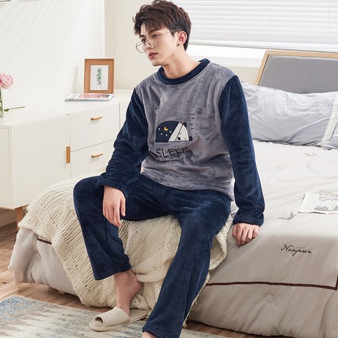 겨울 남성 플란넬 보온 후 캐 주 얼