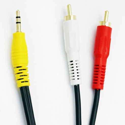 스테레오 AUX 3.5mm to RCA 2선 컴포지트 스마트폰 PC 노트북 오디오 스피커 앰프 우퍼 사운드 연결 케이블 국산 고급형 1.5m~50m, 3m