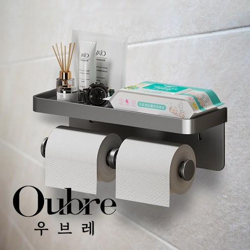 우브레 두루마리 휴지걸이, 1개, S22-그레이