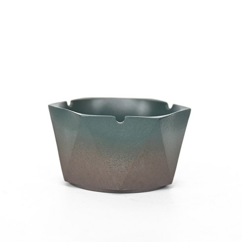 세라믹 재떨이 창의 자사 공예품 대용량 재떨이 홈 오피스 게임 선물 조각 로고, 푸르다, 6.6x11.5
