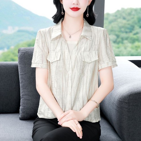 COSYEVNO 페이크 레이어드 셔츠: 여름날의 편안함과 스타일을 담다