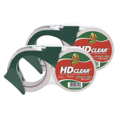 덕테이프 헤비 듀티 박스테이프 48mm x 50m, 2개입, Clear