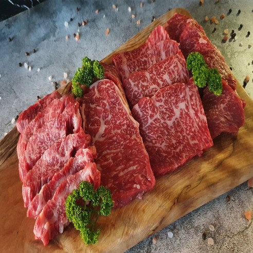 내가진짜한우다(냉장) 한우1++ 등심+구이모듬세트400g 살치살+구이모듬세트400g [모두 한우1투뿔 소고기] 산들정, 02. 살치살+구이모듬 (모두 한우1++) 400g