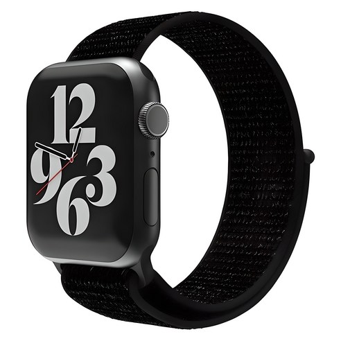 신지모루 애플워치 호환 경량 스포츠 스트랩 밴드, 블랙, 1개