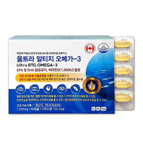 [정품] 울트라 알티지 오메가3 1100mg 120캡슐, 1개, 120정