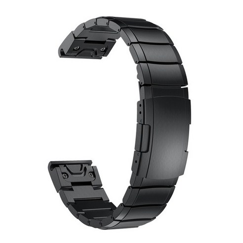 Garmin Fenix 5 5X Plus 6 6X 6Pro 스트랩 가민 QUICKFIT 26mm 22mm 스테인리스강 빨리 손목띠를 뜯는다, 블랙, Quick Fit 22mm