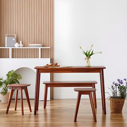 나인홈 베네 원목 식탁세트: 다용도로 활용 가능한 품격 높은 공간 연출 원목테이블