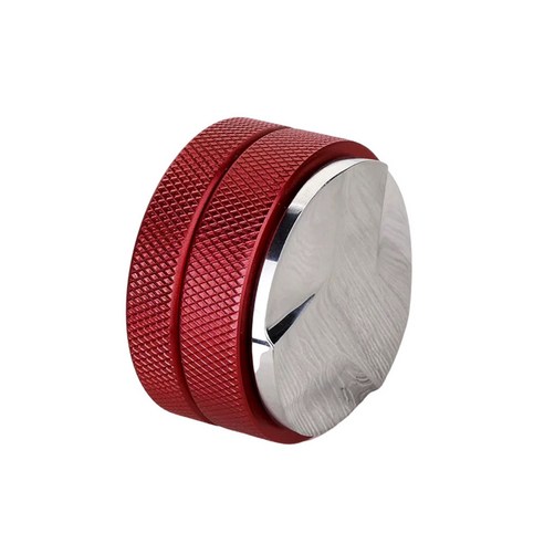 엘빈스 스테인리스 스틸 높이 조절 가능 3엽 템퍼 51mm, 1개, 레드