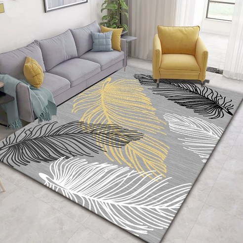 러그와 카펫 현대 거실 깃털 패턴 러그 라이트 럭셔리 층 매트 카펫 홈 영역 러그, 40x60cm, 8