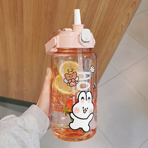 【휴대용 물병】물 컵 여성 슈퍼 대용량, 색깔1
