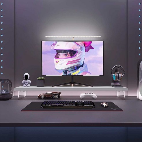 효율적인 공간 활용과 스타일리시한 데스크테리어를 위한 선택, PS 오프레임 듀얼 스탠딩 모니터 선반