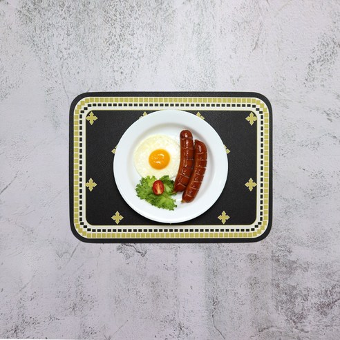 ITAR 엔틱 플레이팅 테이블 매트 2p, 검은눈꽃, S