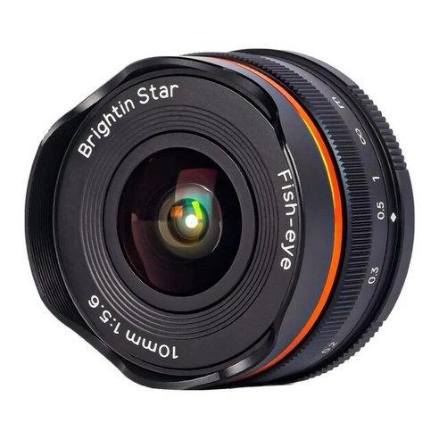 카메라렌즈 Brightin Star APSC 광각 어안 프라임 수동 초점 소니 E FE 캐논 EOS M 후지 X FX 니콘 Z M43 마운트 10mm F56, 8.Canon EFM - Silver