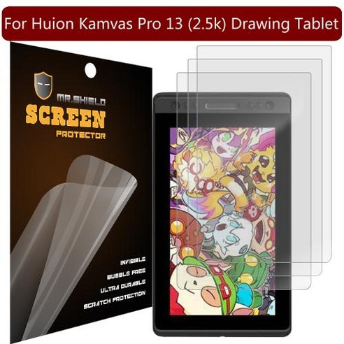 방지 눈부심 매트 보호대 Pro PET 2.5k 스크린 3 Mr.Shield 13 소재 팩 Tablet Drawing Huion Kamvas