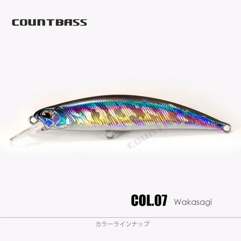 COUNTBASS-싱킹 미노우 하드 베이트 45mm 60mm 95mm 루어 낚시 Wobblers 크랭크베이트 퍼치 낚시꾼, 07