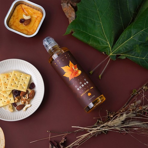 달콤하고 건강한 아침 식사를 위한 티바인 무설탕 메이플 시럽