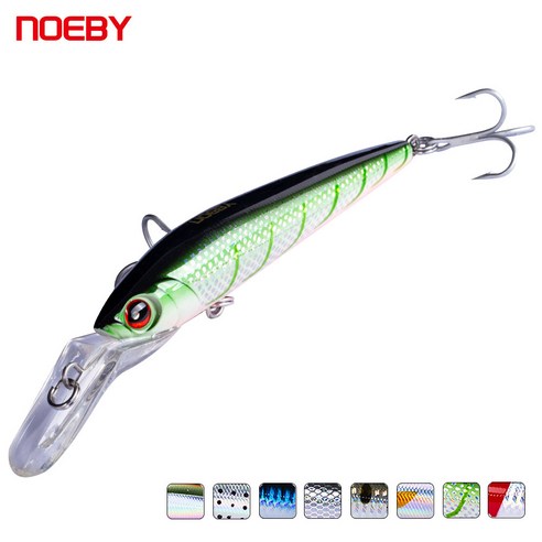 NOEBY 140mm 50g Trolling Sinking Minnow Fishing Lure 180mm 98g Hard Bait Artificial Lures NBL9093, 004