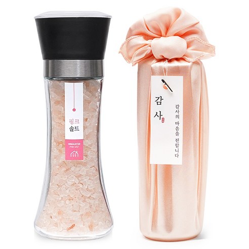 핑크솔트 소금 그라인더 세트 (조문 감사 결혼식 돌잔치답례품), 안데스소금, 린넨박스, 1개 결혼식답례품 핑크솔트 소금 그라인더 세트 (조문 감사 결혼식 돌잔치답례품), 안데스소금, 린넨박스, 1개 결혼식답례품