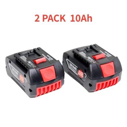 BOSCH 고성능 리튬 이온 배터리 GBA 18V 40 50 Ah 전문 GBA GSR GSB BAT609 충전식 배터리, 5) 2 PACK 10AH, 2 PACK 10AH 배터리/충전기