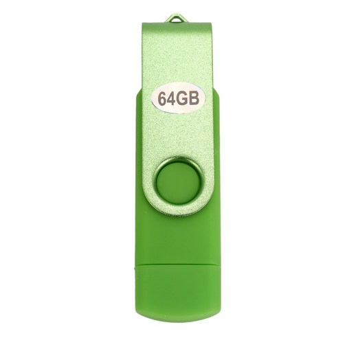 64GB 다채로운 USB 3.0 플래시 드라이브 OTG Pendrive Micro-USB 스틱 외부 스토리지 메모리 스틱 안드로이드 그린, 보여진 바와 같이, 하나
