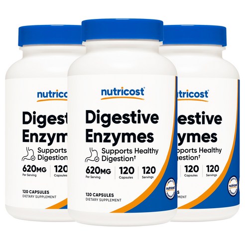 뉴트리코스트 Digestive Enzymes 효소 캡슐, 120정, 3개, 120정