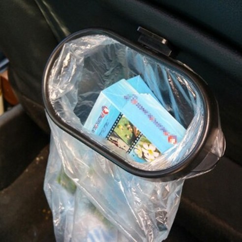 차량용 휴지통 봉투걸이 홀더 수납 쓰레기통 앞좌석 비닐 자동차