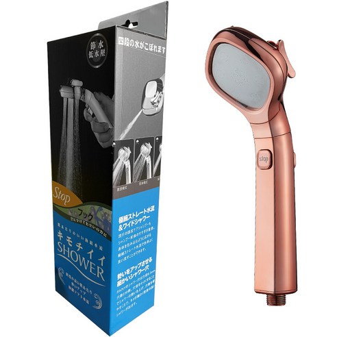 럭키샵 4단분사 샤워기 헤드, 골드, 1개